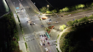 城市交通夜景航拍4K视频合集视频素材