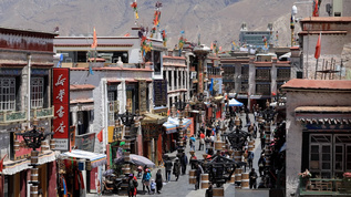 西藏八廓街延时视频1080p视频素材