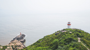 浙江舟山虾峙岛灯塔视频素材