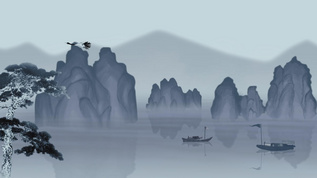 水墨桂林山水背景视频素材