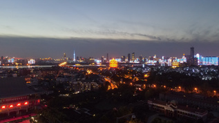 8k素材延时摄影航拍武汉最著名地标黄鹤楼夜景视频素材