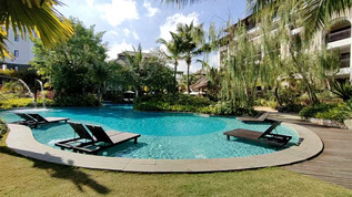 巴厘岛酒店游泳池视频素材