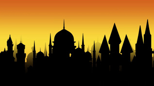 伊斯兰建筑印度卡通城堡视频素材
