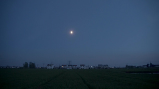 乡村夜晚月亮-4k实拍视频素材