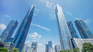 大气5G互联网智慧城市模板视频素材