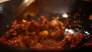红烧鸡肉炖干锅鸭土匪鸭 视频素材