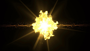 金色粒子碰撞视频素材