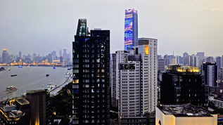 上海北外滩航拍垂直上升视频素材