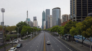 武汉金融街商务区高楼交通道路视频素材
