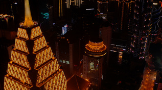 重庆时代广场纽约大厦夜景 视频素材