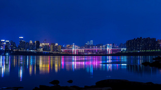 重庆鹅观岩大桥夜景视频素材