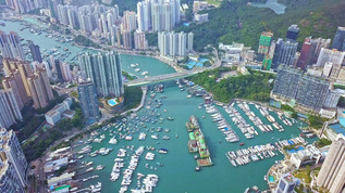 香港航拍城市风光视频素材