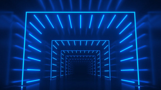科技空间隧道灯光穿梭循环动画视频素材