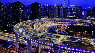 上海城市车流视频素材