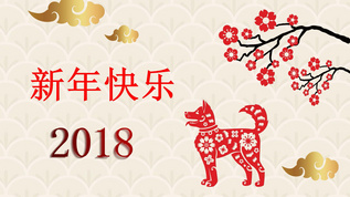 剪纸狗年新年会声会影x10模板视频素材