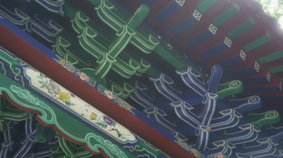 中式建筑房檐结构构造复古中国风视频素材