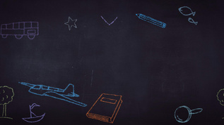黑板上粉笔画背景视频视频素材