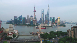 上海陆家嘴金融商务区视频素材