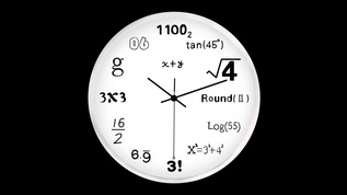 数学时钟公式时间表盘高清带透明通道视频素材
