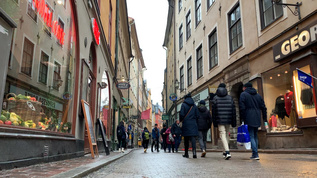 瑞典首都斯德哥尔摩旅游景区老城区延时视频视频素材
