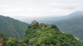 甘肃平凉崆峒山风光及山顶古建筑视频素材