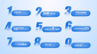 简洁蓝色科技小标题字幕条AE模板aep格式视频下载_正版视频编号4727694-摄图网