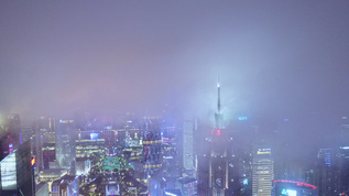 广州高楼大厦穿云航拍视频素材
