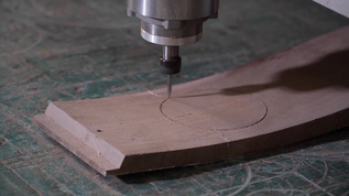 工厂 机器雕刻 木雕视频素材