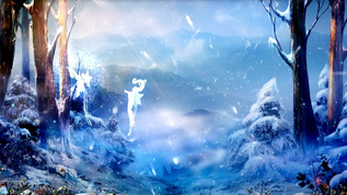 花仙子雪景背景视频视频素材