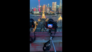 上海夜景拍摄4K竖版视频视频素材