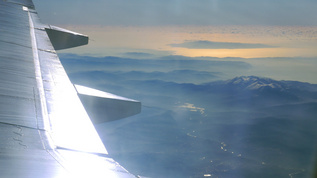 风景景观飞行飞机视频素材