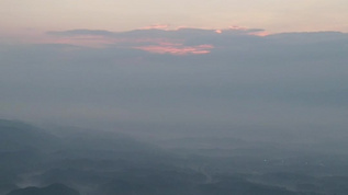 航拍大自然连绵起伏山川风景视频素材