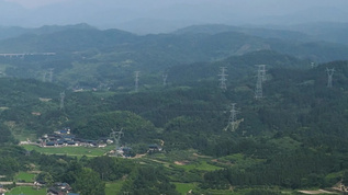 航拍大自然连绵起伏山川风景视频素材