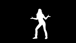 黑白动感跳舞的女孩背景视频视频素材