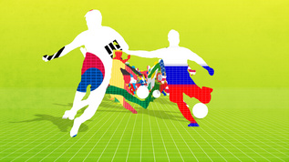 格子马赛克体育运动足球踢球延时动画图片电视栏目 AECC2017 模板视频素材