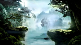 梦幻仙境绝美风景背景视频视频素材