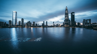 深圳湾城市风光延时摄影视频素材