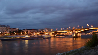 夜景拍摄桥梁视频素材