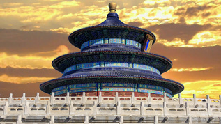 北京地标古建筑合成背景视频素材