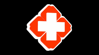 3d红十字护士医生徽标4k视频素材