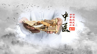 中国风中医文化宣传片头相册模板视频素材