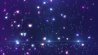 梦幻唯美爱心粒子4K动态视频背景视频素材