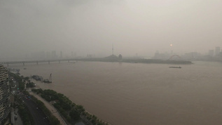 暴风雨来临前的长江高清视频视频素材