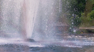 公园户内喷泉喷射视频素材