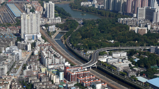 深圳罗湖区交通城市延时视频素材