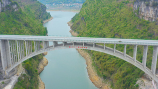 航拍桥梁交通贵州桥梁素材视频素材