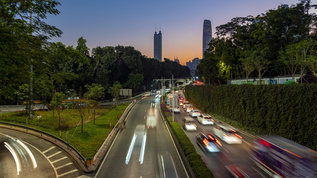 夜景深圳交通延时视频素材