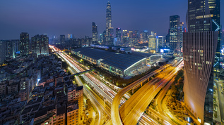 夜景深圳平安大厦延时视频素材