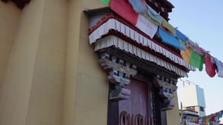 民族园藏族建筑西藏少数民族视频素材