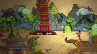 古代典雅中国风画剧演绎爱情故事背景视频视频素材